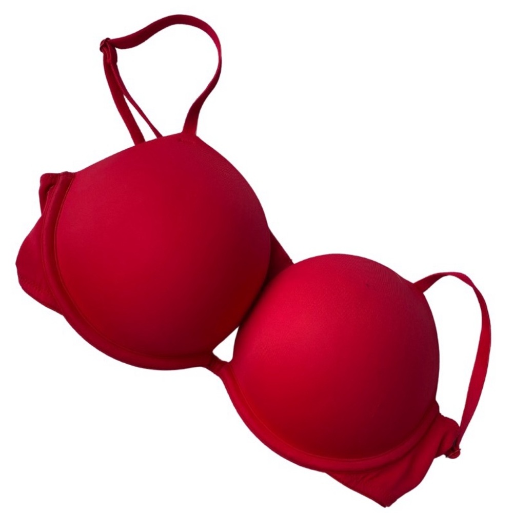 Red, Pink by Victoria’s Secret push-up bra. Size 36B
